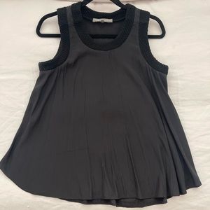 Beautiful black silk tank by Lola and Sofie. Can be dressed up or down!